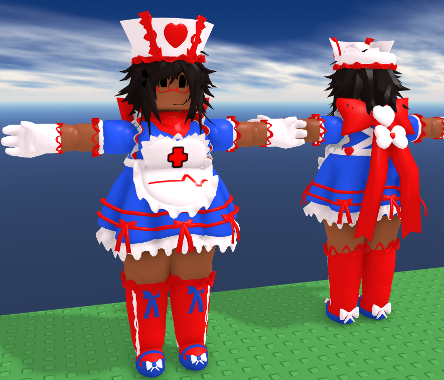 Haikuphoria's tweet photo. She's such an angel i want to marry her,,, 
Medic design and faces made by @DeltaKastel 

#robloxdev #gwk #dieofdeath #roblox #robloxart https://t.co/xoBCUj6eUF