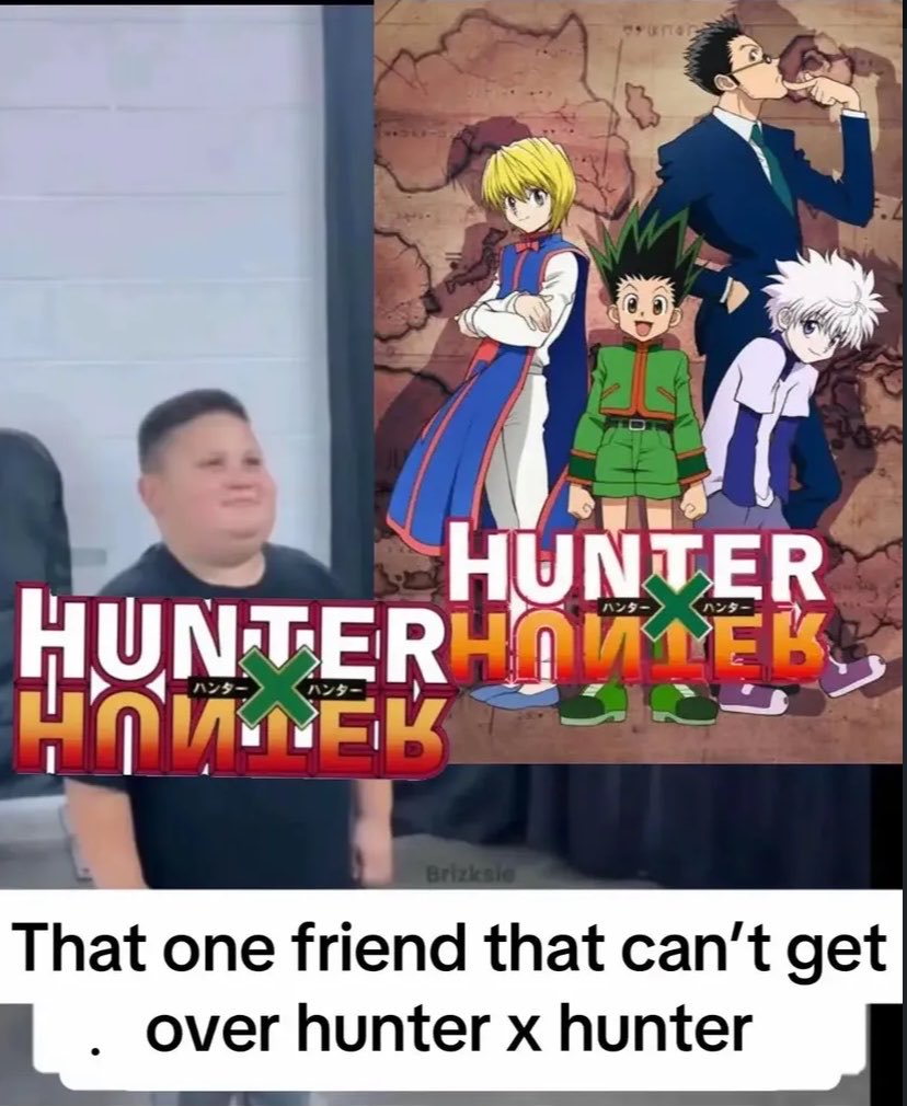 fraiseetcerise's tweet photo. That one friend that can’t get over Hunter x Hunter https://t.co/YLqEtqPBAr