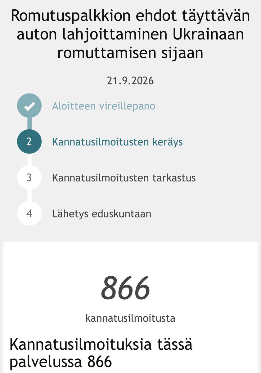 markus_tm's tweet photo. Kuulehan, ihminen:

Tässä on erinomainen kansalaisaloite käytettyjen autojen toimittamisesta Ukrainaan niiden romuttamisen sijaan.

Allekirjoita ja jaa!

https://t.co/288gwBgDm5 https://t.co/XO9ctzVdt8