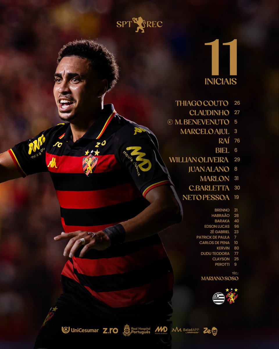 sportrecife's tweet photo. LEÃO ESCALADO! 📝 https://t.co/ZXAldJvUgi