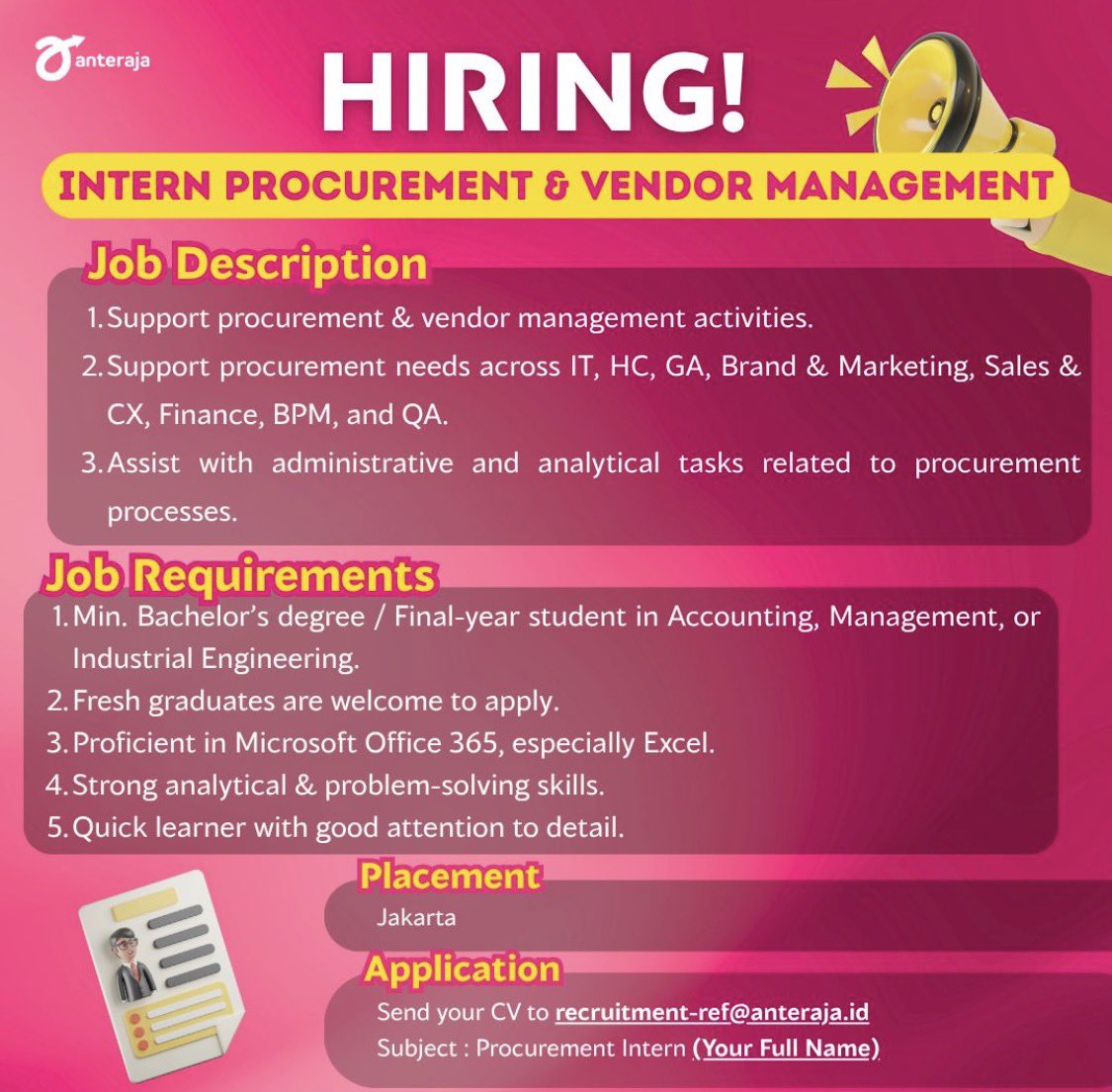 magnecareer's tweet photo. #LokerPam #MagangPam - Anteraja

✨ Stand by buka WhatsApp, loker dikirim tiap saat: https://t.co/BYNWJ4CEEY https://t.co/nbHLKEEJUw