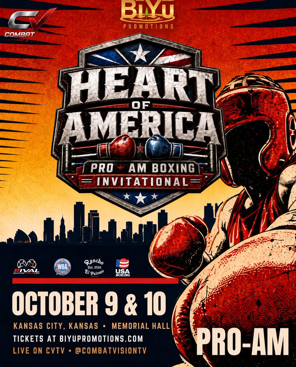 FightAction's tweet photo. SEVEN UNDEFEATED FIGHTERS TAKE CENTER STAGE AT @Biyu_Promotions “HEART OF AMERICA PRO + AM #BOXING INVITATIONAL” IN KANSAS CITY LIVE ON @combatvisiontv  https://t.co/jXoWU2ZYX2 @KCStar @fox4kc @KCTV5 @KMBC @KSHB41 @KCUR @TelemundoKC @UnivisionKC @KCBizJournal @TheFastPitch @KCCallNews @NortheastNewsKC @IngramsMagazine @KCSportsNetwork @SportsRadio810 @TheFan965 @KCMOtalkradio @KCKansan @KCJewishChron @EJC_Examiner @LSJournal @myCTnews @LJWorld @LawrenceKSTimes @kprnews