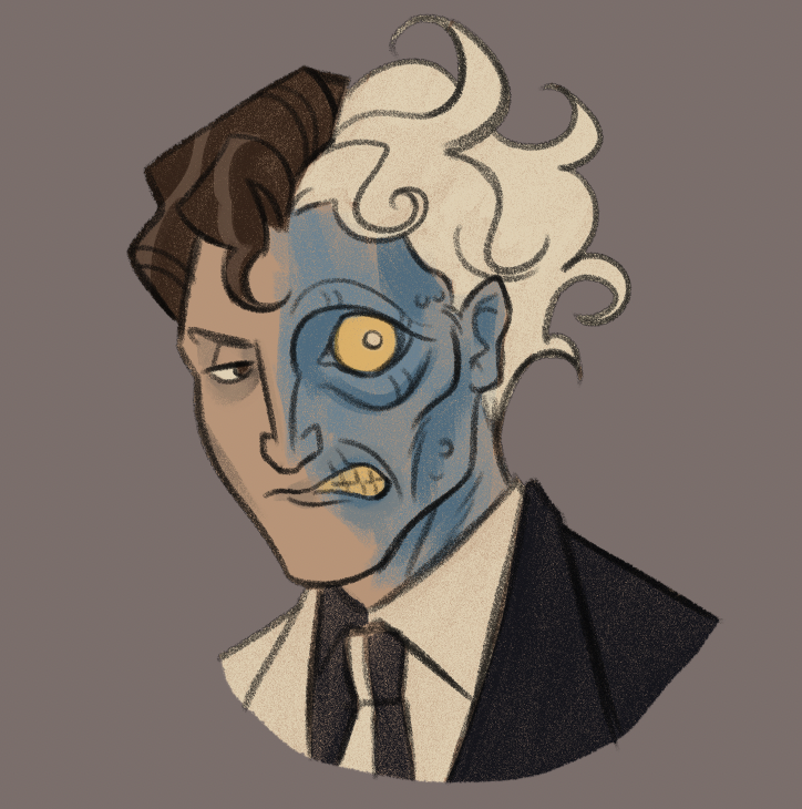 chomiffou's tweet photo. working on a two face design yeeehawwww https://t.co/KLV7nc9J3d