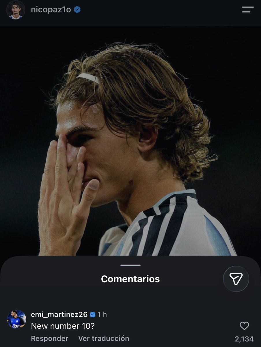fasantarellaok's tweet photo. Che, con cero data: ¿Hay quilombo entre Dibu y Messi? Este comentario sin haberse jugado la despedida de Leo y el comentario del aeropuerto cuando le preguntaron por Messi. https://t.co/zLY2BeN2Cj