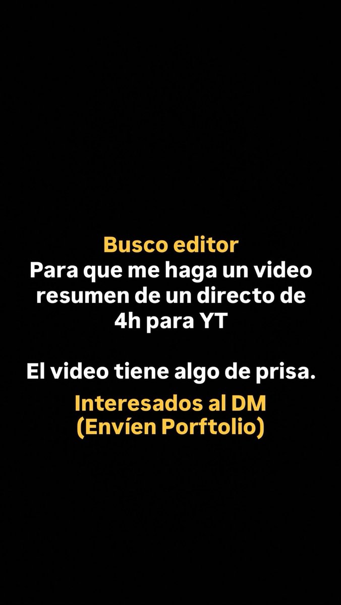 Litasso_'s tweet photo. Busco editor que le sepa a memes y sepa editar gameplays de directos https://t.co/J8ZUwqYc73