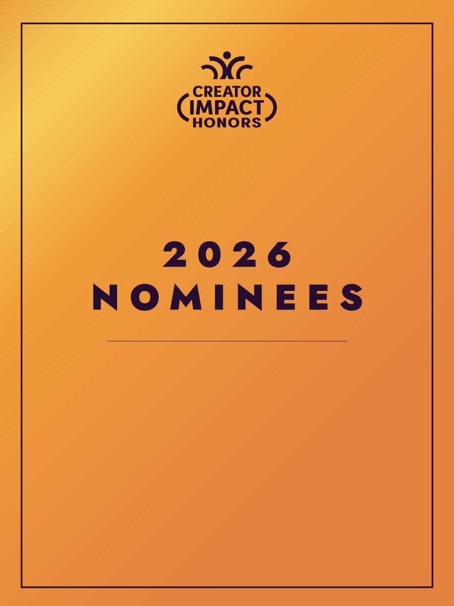 ImpactHonors's tweet photo. The Creator Impact Honors Nominees are here!

View the full list at:
https://t.co/4Ru2IXqeG3 https://t.co/RkaoxC2kkL