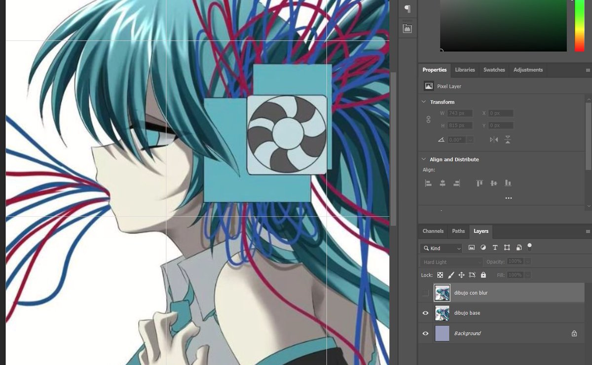 popidoru's tweet photo. @_ChokoMami hay una capa del dibujo duplicado encima con gaussian blur, el secreto esta que esa capa del blur esta debajo del lineart y en modo de fusion "hard light" o tambien puedes intentar con "vivid light". para la aberracion cromatica en los cables hacen esto: https://t.co/iynuyniqKc https://t.co/8FDiS6IIBN