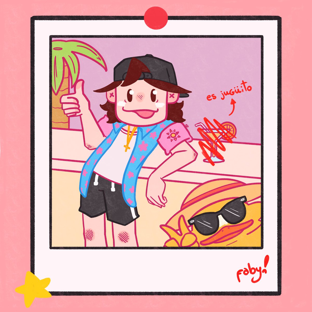 fabypazzz's tweet photo. día 1 del #Quacktober : vacaciones 🍹

me entusiasmé así que voy a echarle ganas para poder hacer los dibujos que vienen :] #quackityfanart https://t.co/qM2jobFdGT