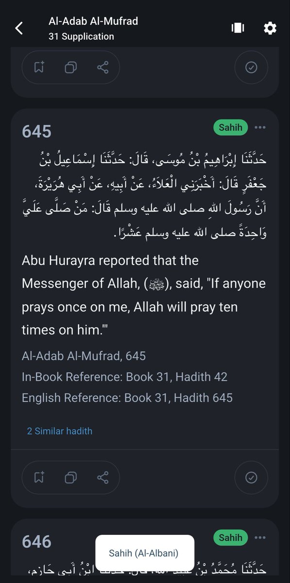Frank_el5's tweet photo. Hadith of the day
Al-Adab Al-Mufrad, 645
“Who is Allah praying to”
#Hadith #muslim #muslimdelima #hadithcollection https://t.co/HJbadzWlHJ