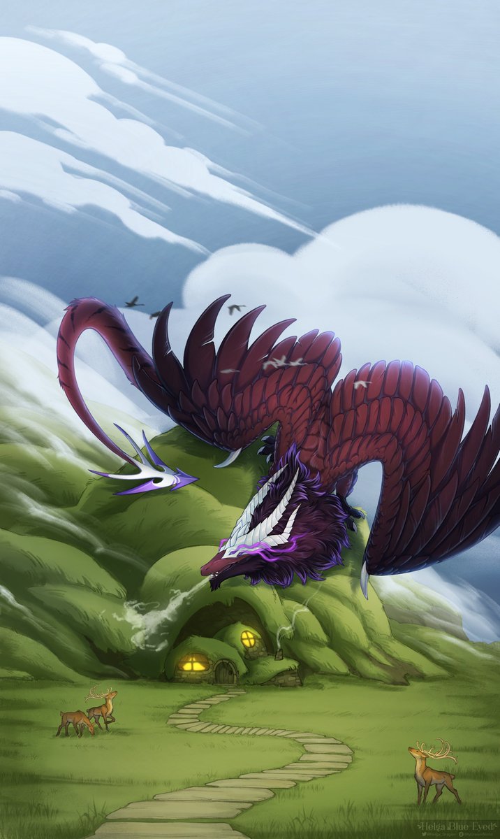 Helga_Dragon's tweet photo. 🌿 Foggy Hills 🌿

Finished ych for 
xurvyrth (FA) https://t.co/Rog9tNVlqN