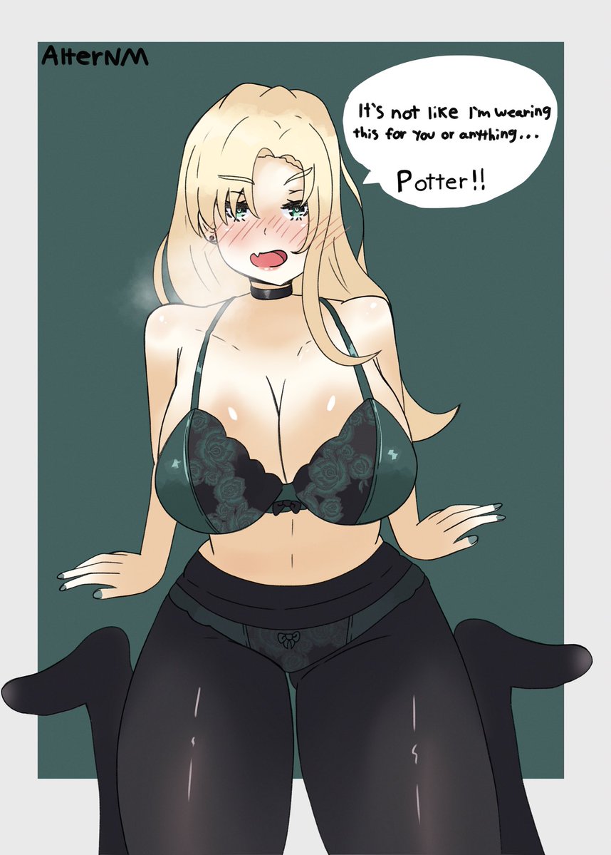 AlterNightM's tweet photo. Wanted to hop on the new art trend with genderbent Malfoy, so here ya go XD

#malfoid https://t.co/sQjhNqLY3u