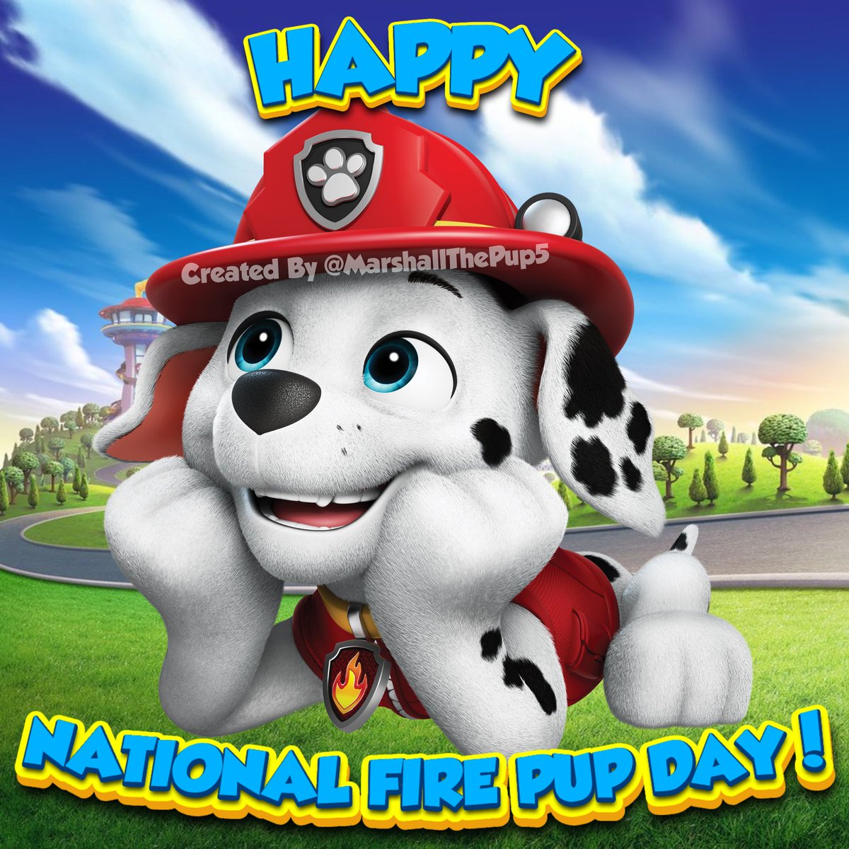 MarshallThePup5's tweet photo. Happy National Fire Pup Day to my favorite pup Marshall The Pup That Never Gives Up in the Dino Movie #PAWPatrol https://t.co/hQ0pK4q191