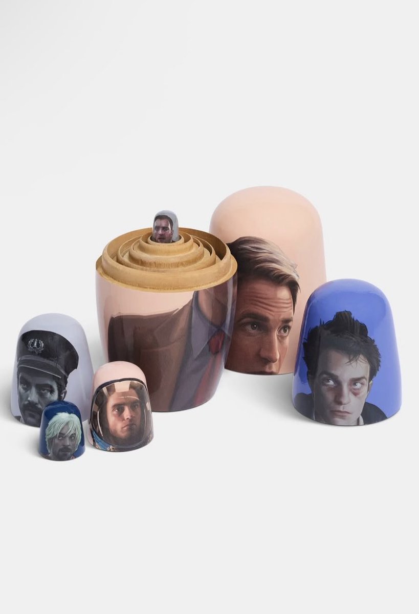 DiscussingFilm's tweet photo. First look at an official Robert Pattinson nesting doll. https://t.co/vlRVmJ3pM9