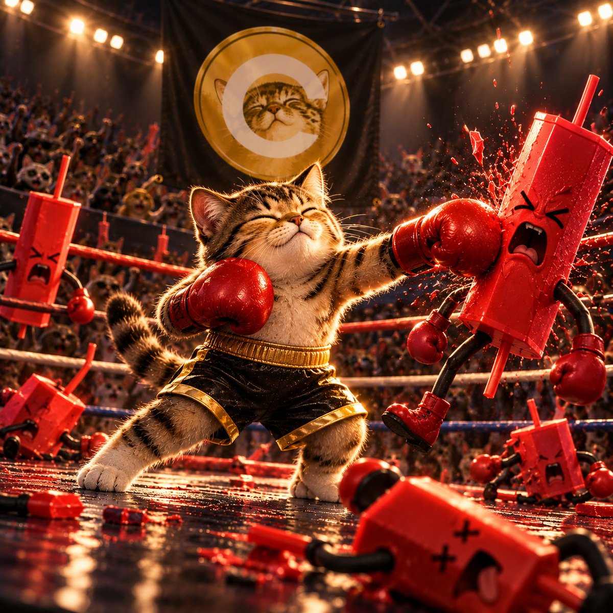 Harumar__'s tweet photo. We survived way worse than this before. 
Now? This is just a light workout. 🥊📷
$CATE
has been through the trenches. 
A few red candles won’t scare us. https://t.co/18wITi8YDS