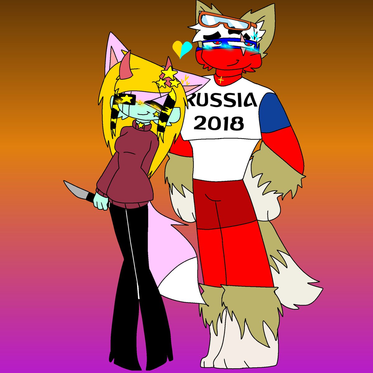 KittycatCH429's tweet photo. 🎃👻IT'S A SPOOKY MONTH ALREADY MY BROSKIS!👻🎃

Russia as Zabivaka and Kittycat as Bob Velseb 

Halloween costume of course
🥀💔 https://t.co/quZrzygvcA