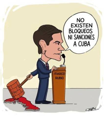 UJCdeCuba's tweet photo. Rubio y sus zorrerías contra Cuba🇨🇺 

🪖Esa guerra sucia, crimen de genocidio silencioso, pero igual de mortal y pernicioso, fue rechazada por más de 40 de los líderes mundiales reunidos en la torre de cristal de Manhattan.
 https://t.co/MlTW7clKVu https://t.co/PFjsIlu5En