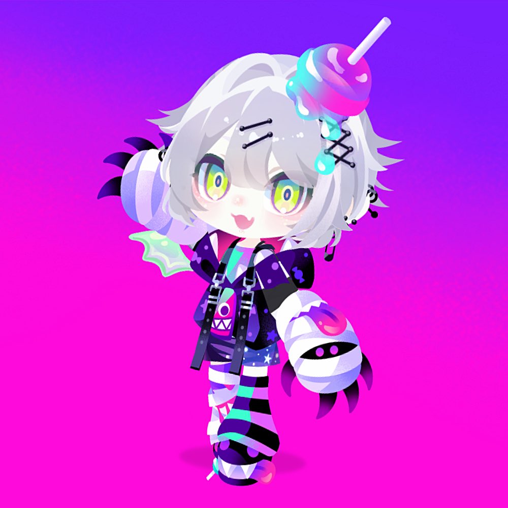 MUZAIxox's tweet photo. ポケユニの新作モンスターガチャ好みすぎるーー(*ﾉωﾉ)
さっそくムザリ着替えてみた！
色合いと、ポップな感じがとてもよい！ https://t.co/wQzNjzmkzS
