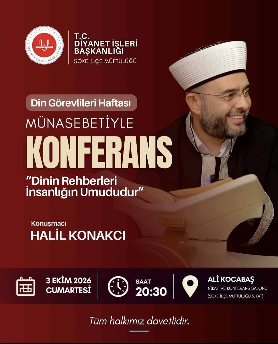 vrysehaber's tweet photo. Bağlı olduğu Diyanet İşleri Başkanlığı’nın kurucusu Gazi Mustafa Kemal Atatürk’ü eleştiren Halil Konakçı, Söke İlçe Müftülüğü tarafından düzenlenecek konferansa konuşmacı olarak katılacak. https://t.co/5YFEotB0qr