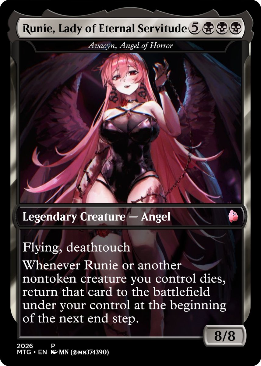 Kyubikirby's tweet photo. Not even death is an escape from serving @RunieRuse ! I have Runie as the echoverse Avacyn, that keeps your army nice and safe, even from death. Amazing art for this by @mn374390 

#Ruseum
#MtVtuber https://t.co/5JAYdMQ757