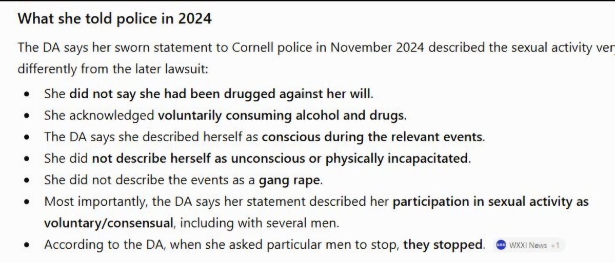 shoe0nhead's tweet photo. tldr- 
whats crazy is if you actually read the case she verbally consented to everything that occurred

she said no to some things (like anal, 4some) so they DID NOT DO those things. she said yes to some things (like 3some & KETAMINE DICK) so they DID those things. consent was literally respected through *the entire thing*

it was literally just a sloppy freak orgy she (understandably) regretted because it was fucked up, she felt ashamed. 

then when she didnt get invited to a halloween party at that frat & her “reputation was ruined” she called it rape

also she was literally pre-planning accusing these guys of rape in the middle of the fuckfest bc she realized real life isnt like porn and stuff like this is actually weird & gross & made her uncomfortable (she never passed out btw people keep repeating that)

i see a lot of “high/drunk people cant consent” all the dudes were high and drunk as fuck too, worse than her! they were passing out and throwing up! and is she a rapist too?

if you want to debate the MORALITY of having a ketamine gangbang thats a whole other story. we can get into that. we can talk about stuff like bonnie blue and the consequences of consent based morality. but the legality is- it was not rape. 

i’m convinced the hivemind blob that downloads their opinions from tiktok havent actually read any of the case or texts