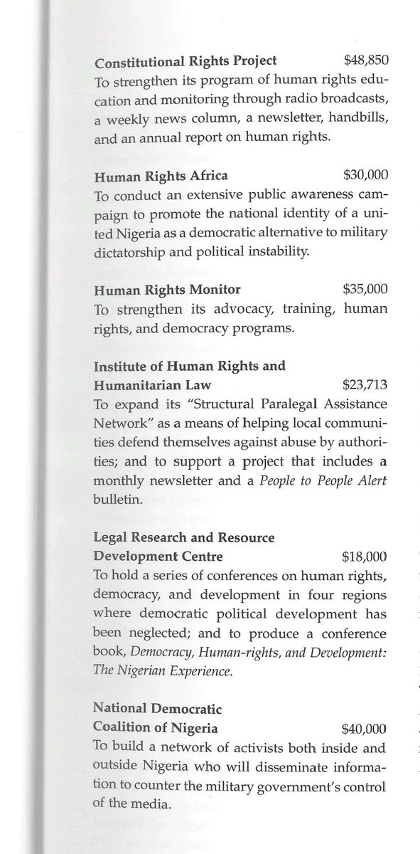 cbginsight1's tweet photo. Here are the receipts for anyone still doubting. Everything is publicly documented in their own annual reports. NADECO was a CIA project, nothing more. The evidence is already there for anyone willing to actually look. https://t.co/TSzODzqNdJ