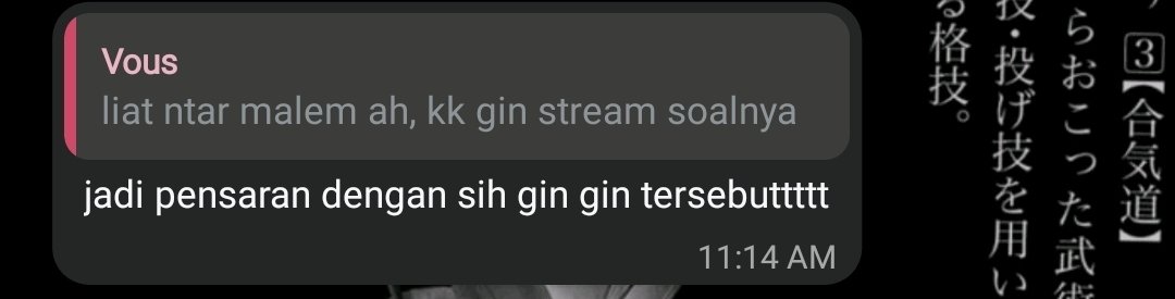 yseentual's tweet photo. aku seneng yaps kk gin ke temen dan cewekku (ya blm pcrn) bahkan even when im drunk, i yaps about kk gin. 😭 https://t.co/hh4ZsPxUhi