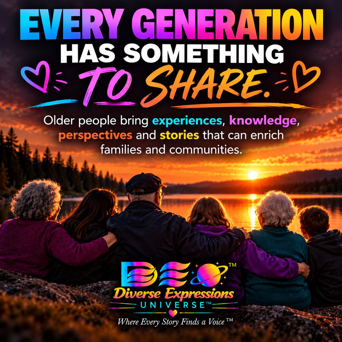 DiverseExpressU's tweet photo. 🌎👵 International Day of Older Persons
Every generation deserves respect, dignity and a voice. Celebrate older people’s experiences, contributions and stories. Every voice matters at every age. 🌎 Where Every Story Finds a Voice™ #internationaldayofolderpersons #inclusion https://t.co/qwbng2TCoZ