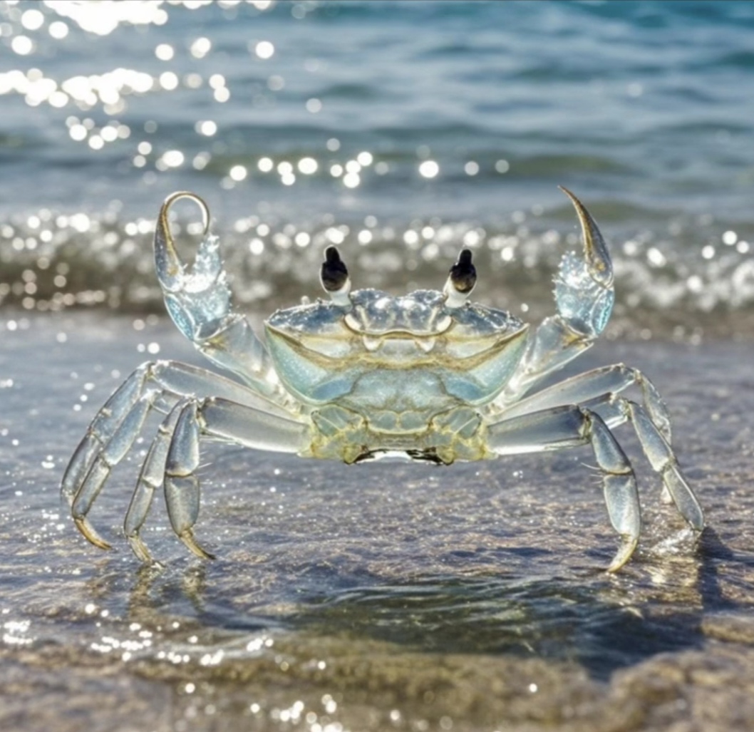 wisdom_seyo's tweet photo. This cute Zuzek crab, also known as Zhisi crab, shows its unique shell pattern by the seashore, bringing a small surprise to marine life lovers. https://t.co/At44VId4oQ