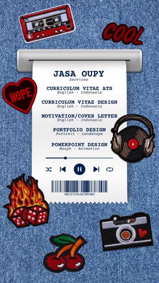 jasaoupy's tweet photo. Open jasa buat CV ATS FRIENDLY

🏅 Lolos screening di perusahaan2
👄 english or indo (or both)
✌🏻 FREE cover letter/Motlet loh
👟 beli 1 dapat 4 file

👉🏻👉🏻 https://t.co/O7KFfWbDFc

#zonauang #zonaba #cvats #jokitugas https://t.co/KbTY1gkaA2