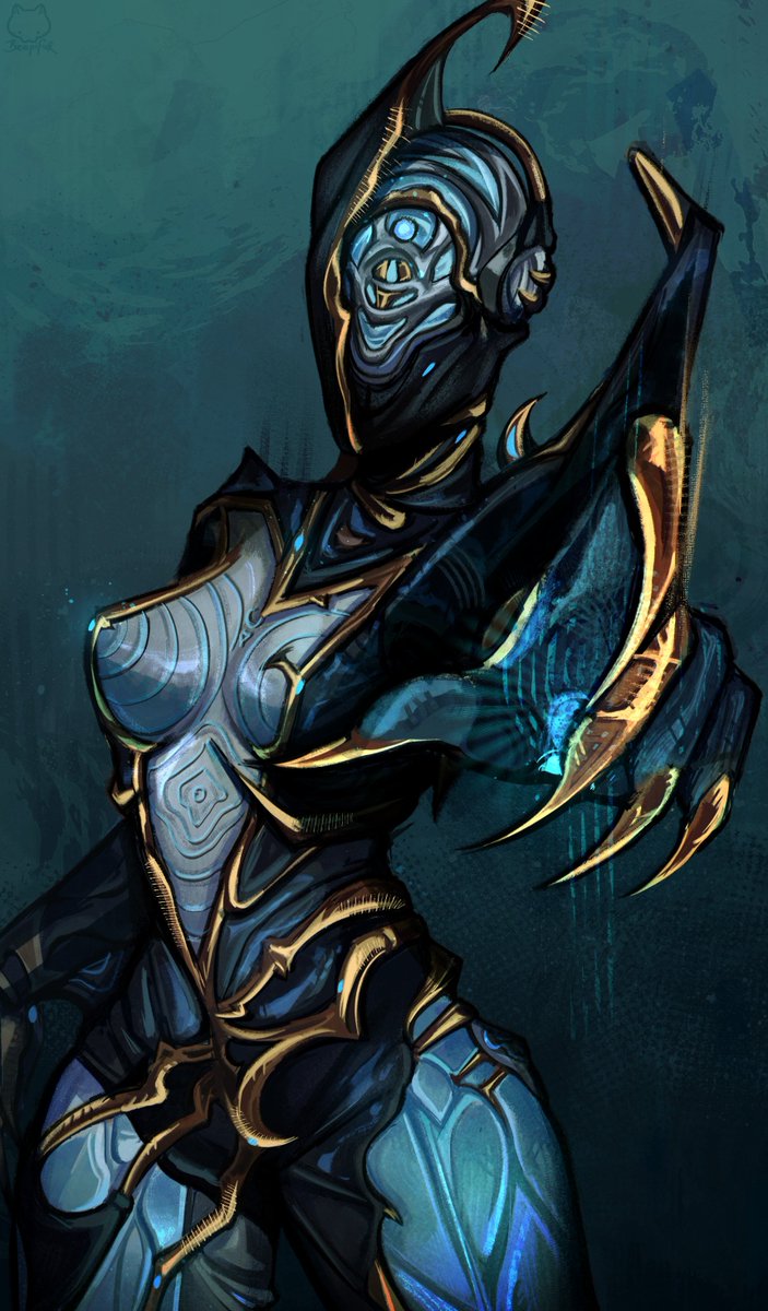 beepifur's tweet photo. Banshee Threnodia 🩵🦇 she's done! #warframefanart #tennocreate https://t.co/p1UxA40S9x