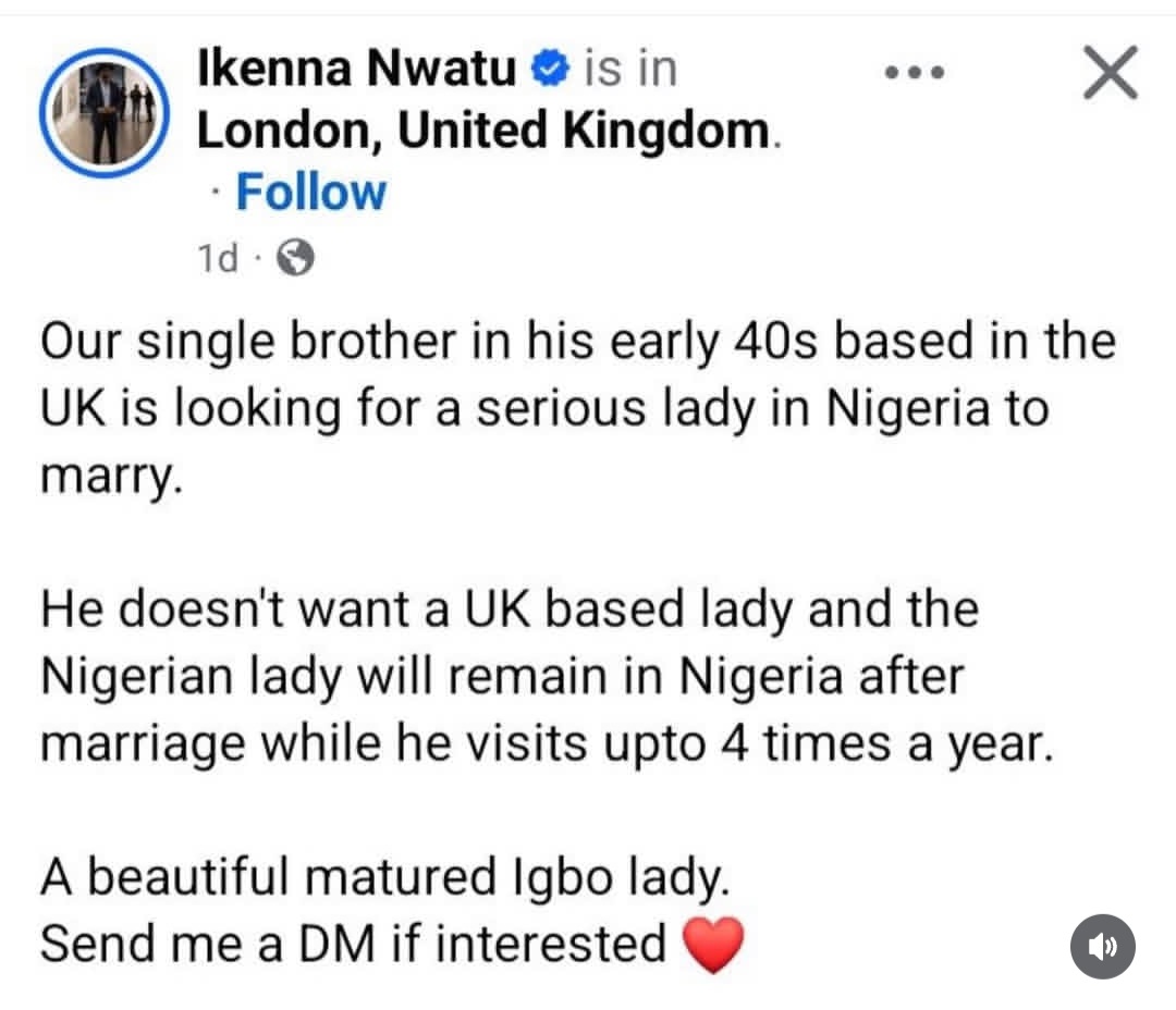TheLowkeyMummy's tweet photo. Someone will or has accepted this offer. 

In the next few years.

The wife will come out and tell us that her husband is a wicked person for abandoning her and the kids in Nigeria. 

The husband will come and tell us that his four kids are not his, because while he was struggling so hard to take care of his family, his wife was cheating on him back home. 

Situationship like this don't end well.