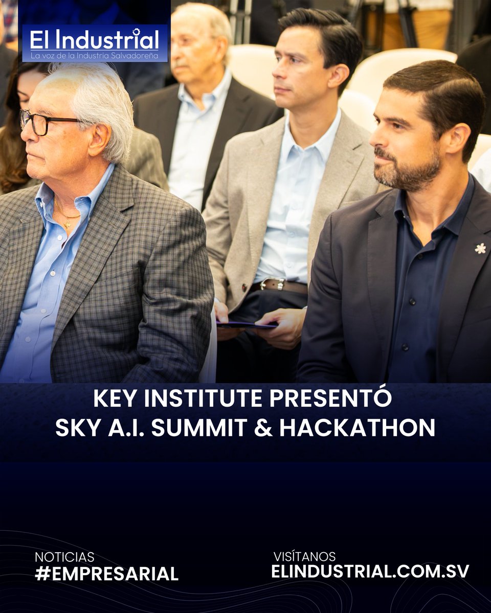 ElindustrialSV's tweet photo. @Keyinstitutesv continúa innovando y creando oportunidades, es por ello que, presentaron SKY A.I. Summit & Hackathon.
Leer nota: https://t.co/ba7KmxgKbi
#ElSalvador #Empresarial #KeyInstitute https://t.co/LWmKy3Maco