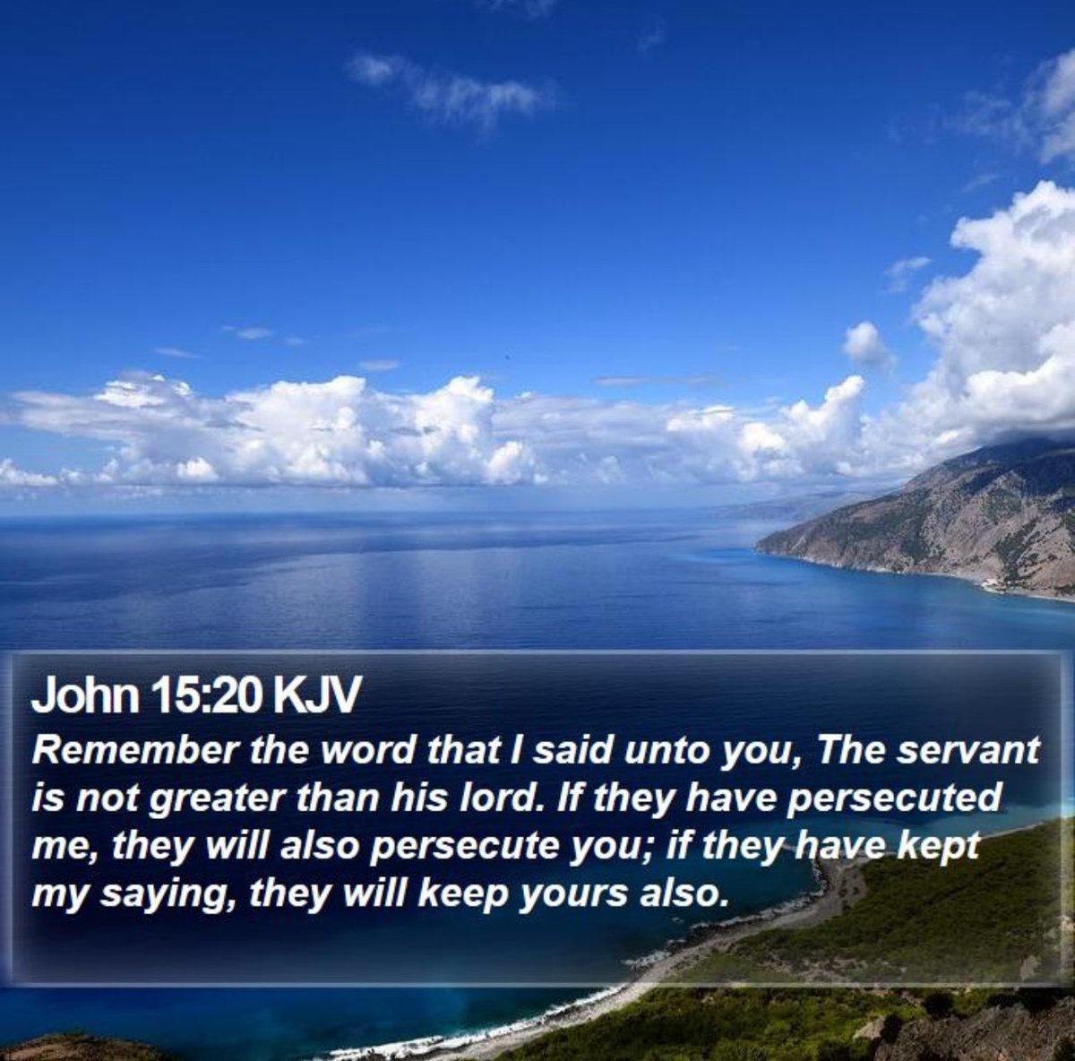 One_Of_His's tweet photo. John 15:20 KJV
“Remember the word that I said unto you, The servant is not greater than his lord. If they have persecuted me, they will also persecute you; if they have kept my saying, they will keep yours also.”
#ThingsJesusSaid https://t.co/ffDX9xauwD