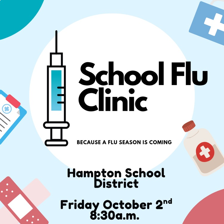 HSDBullDogs's tweet photo. Reminder: The flu clinic is happening tomorrow in the High School gym starting at 8:30am! https://t.co/xJw5IHng31