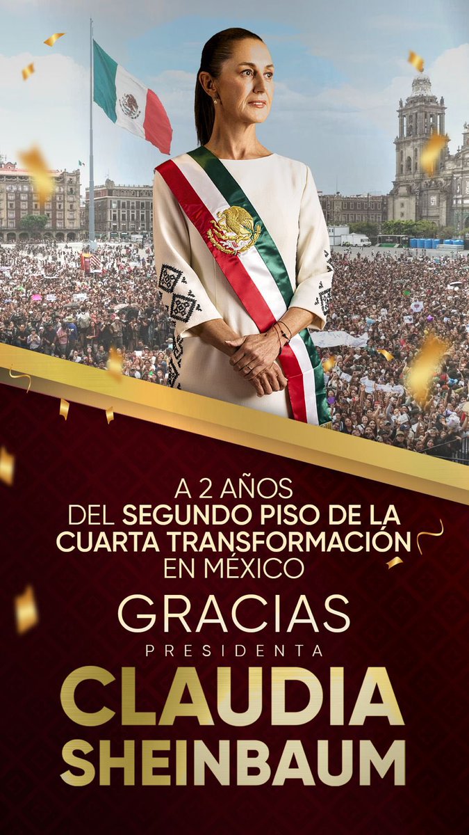 ramirezlalo_'s tweet photo. A dos años del segundo piso de la Cuarta Transformación, nuestra presidenta de México, Claudia Sheinbaum Pardo @Claudiashein, ha demostrado que con el amor del pueblo todo es posible. 

Han sido dos años de entrega, de recorrer cada kilómetro de nuestro país llevando esperanza, justicia social y bienestar a cada rincón de México.

Nuestra Presidenta es una mujer que gobierna con humanismo, con amor por México y con la convicción de que la transformación debe llegar a quienes más lo necesitan.

En Chiapas la felicitamos por el trabajo incansable que realiza todos los días en favor de las y los mexicanos.

¡Gracias, Presidenta, por el amor que le tiene a Chiapas!