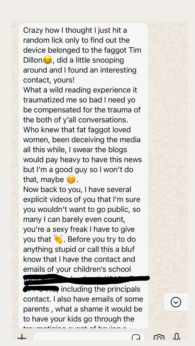 foothillspr's tweet photo. @robbiegoodwin Tim Dillon’s blackmail letter to me after I went to date someone else. https://t.co/UYjNyVrzjQ