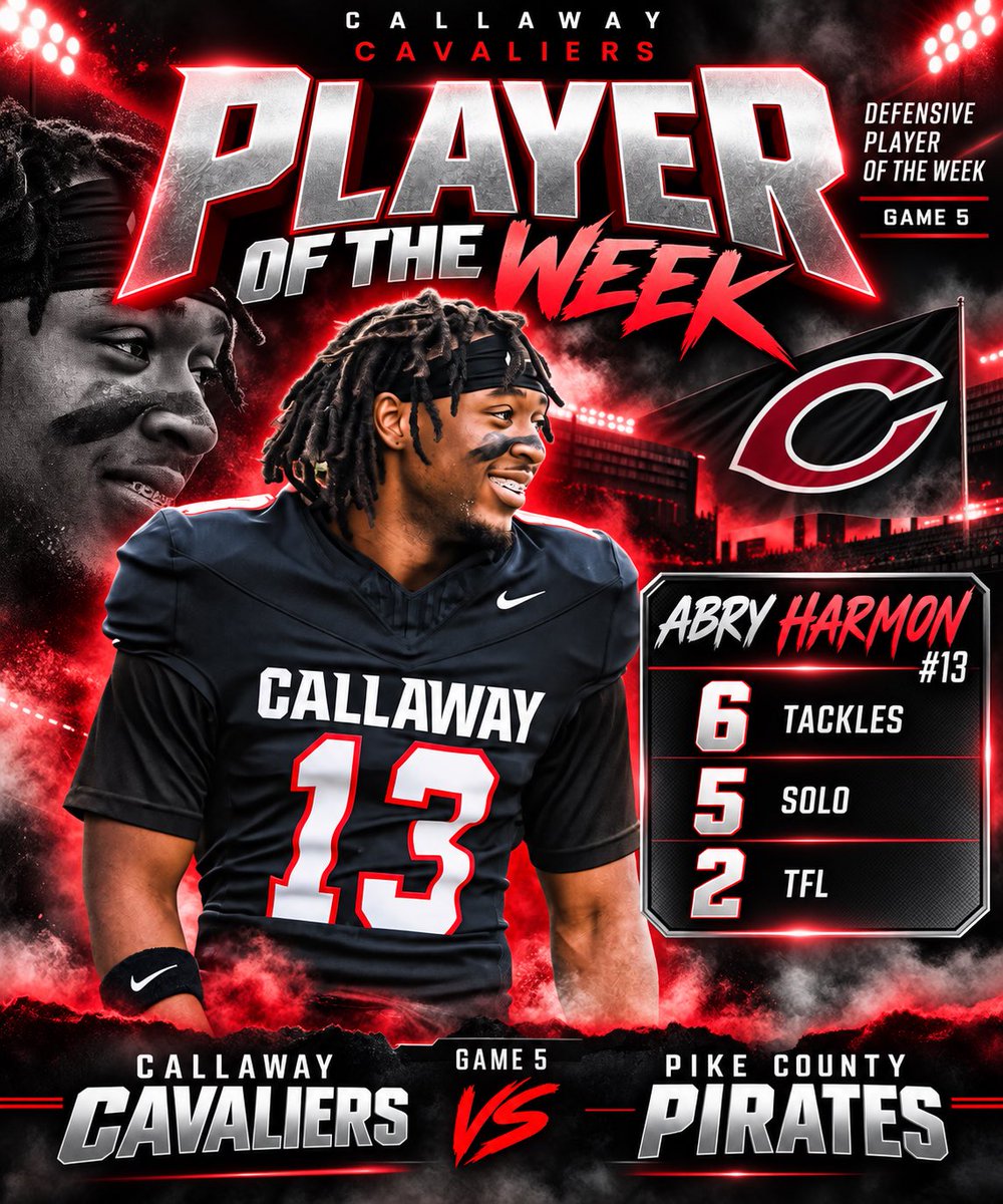 CoachNickKnight's tweet photo. Last Week not a good defensive week for either team but recognize Abry Harmon, Kaidyn Johnson and Jaquinton Williams!
@abry_harmon
@KaidynJ2010
@jaquintonwill
Bounceback Friday Night against Jackson!
#Swarm
#SPEED
#CavsOnTop ⚔️🪶
📸: @LagrangeNews #6 JQ https://t.co/1UIrXyqG9y