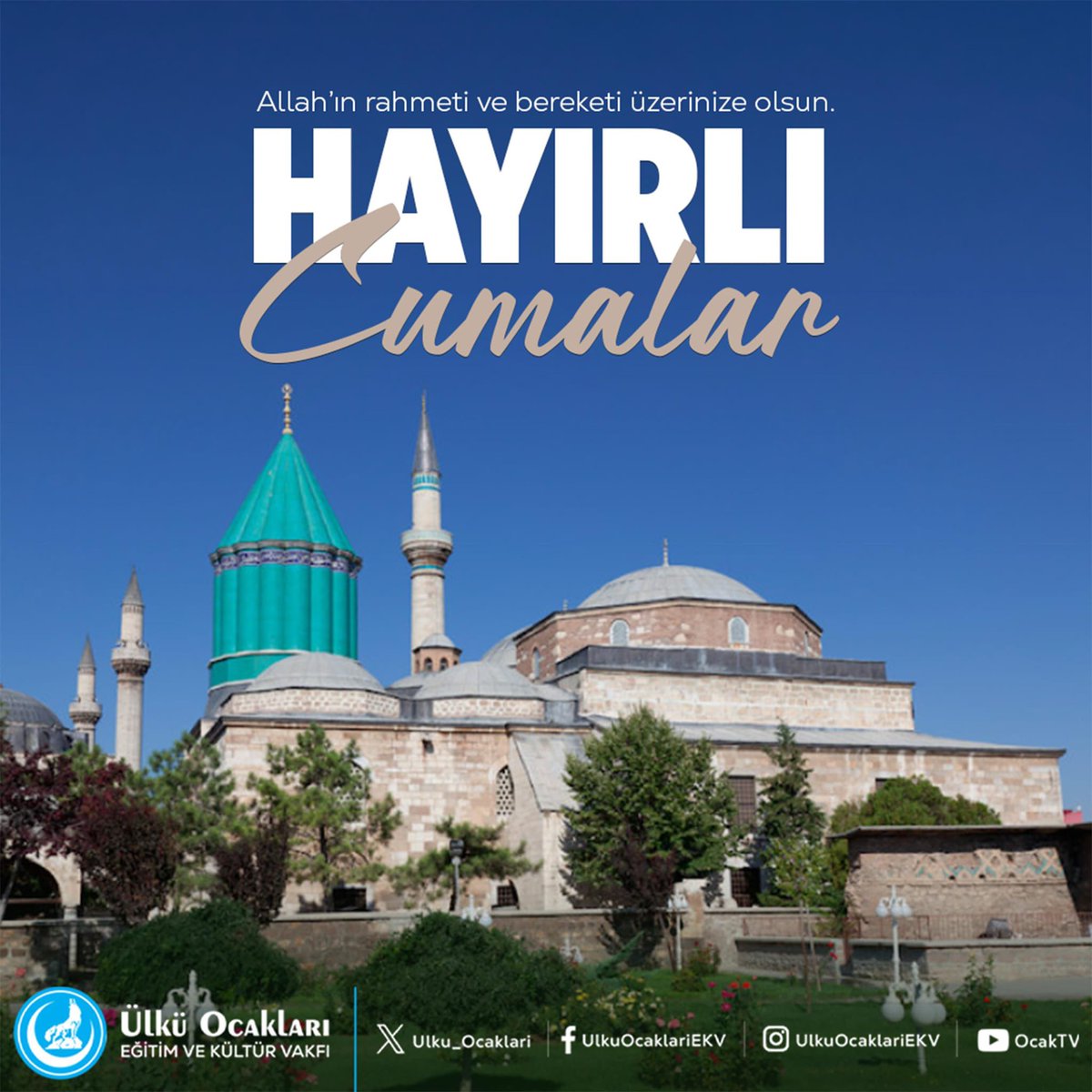 Ulku_Ocaklari's tweet photo. Allah'ın rahmeti ve bereketi üzerinize olsun.
Dualarınız kabul, cumamız mübarek olsun.
#HayırlıCumalar 🇹🇷 https://t.co/Hglla62IXM