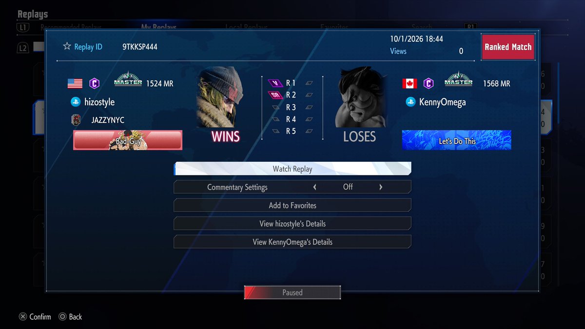 withoutanally's tweet photo. / I JUST RAN A SET AGAINST THE FUCKING KENNY OMEGA. I BEAT KENNY OMEGA AT STREET FIGHTER 6. HOLY FUCKING SHIT https://t.co/TZCHDQKP9L