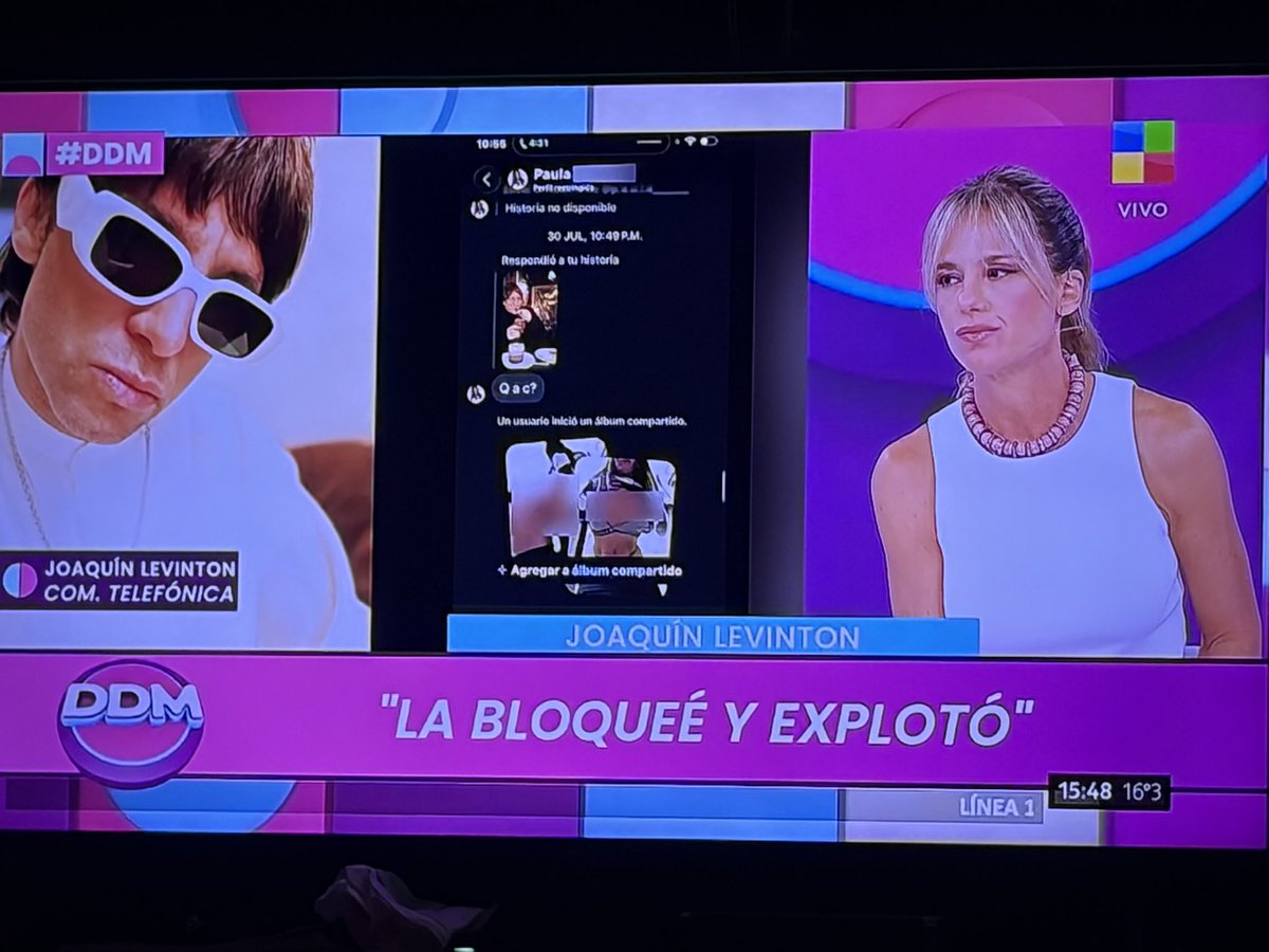Flordelav's tweet photo. Joaquín Levinton rompió el silencio en #DDM: “Hace 3 días me envió videos sexuales”.
El músico habló después del fuerte testimonio de Paula y dio su versión de los hechos. Una historia cada vez más delicada que ahora deberá esclarecer la Justicia. https://t.co/ujctCHAJCp