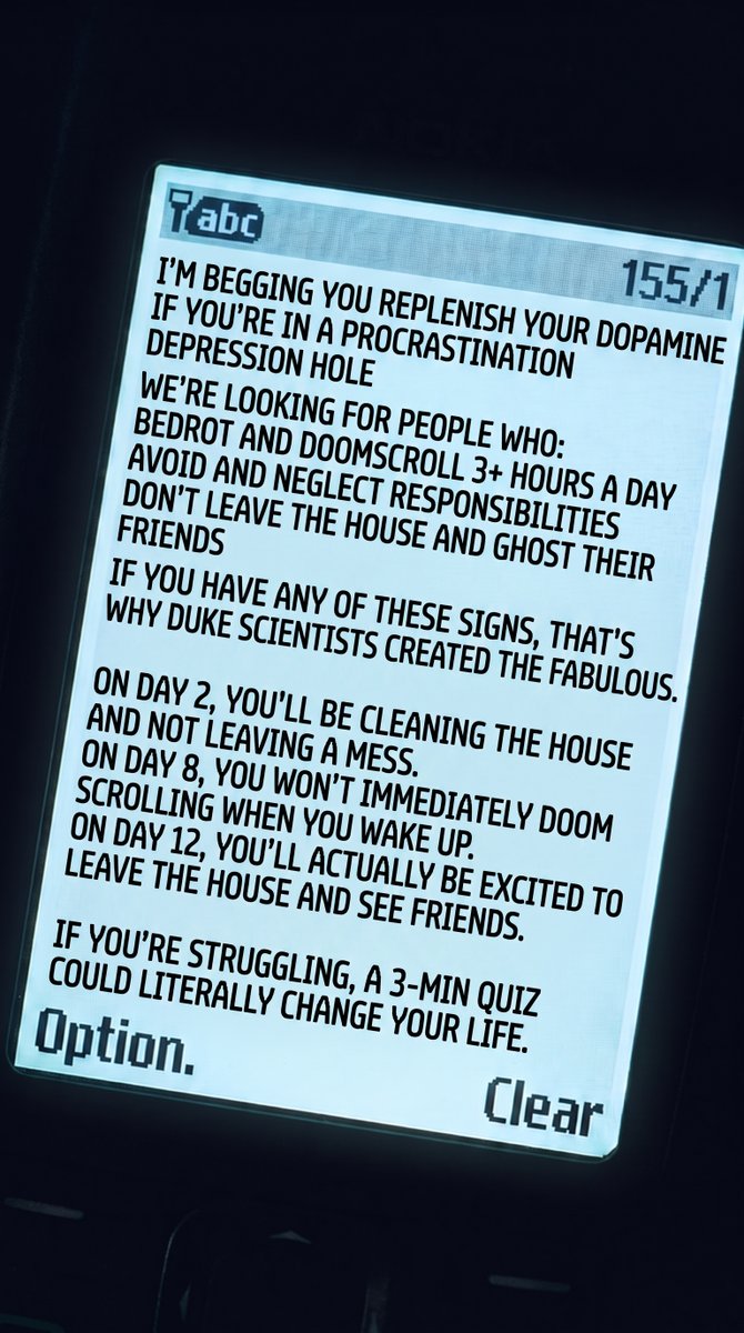 GetTheFabulous's tweet photo. Gentle reminder that chronic procrastination and task paralysis are not normal.

If you’re struggling, try The Fabulous. It’s created by Duke neuroscientist and proven to work.
