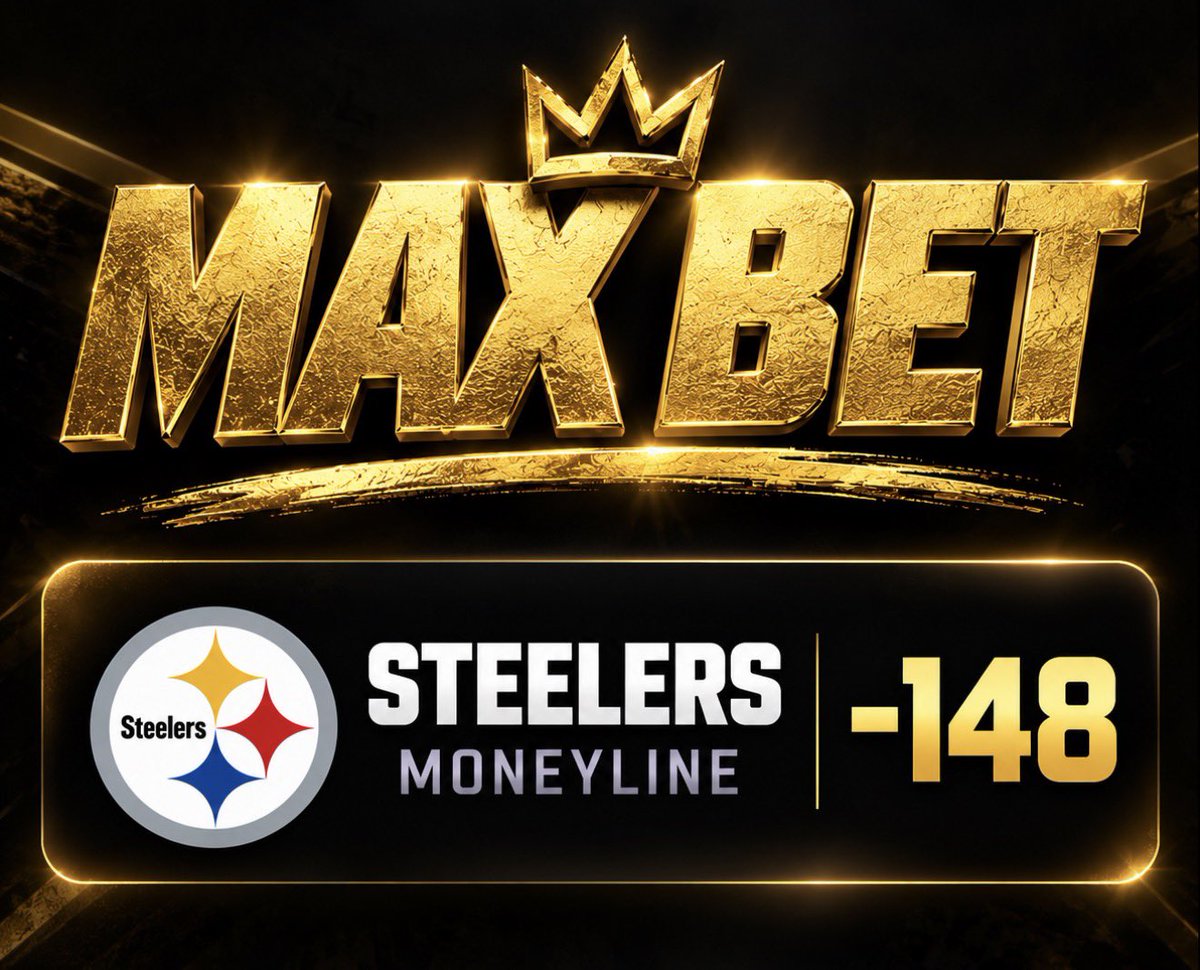 itsluijy's tweet photo. 🚨 MAX BET 🚨

🏈 STEELERS ML (-148)

Pittsburgh straight up. That’s the play. ⛹🏾‍♂️🔥

US AGAINST THE BOOKS. 🤑🤝 #onyxodds #menacepicks https://t.co/73GFodbrDY