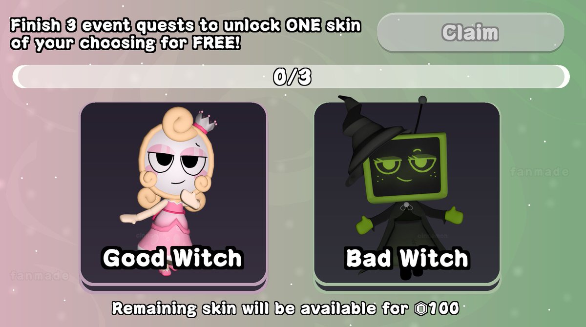 Cinnamon_Dw's tweet photo. dandys world x wicked fanmade collab concept 💖💚
this would be one of my dream collabs honestly especially for a glinda glisten skin https://t.co/pNYbK5eHlw