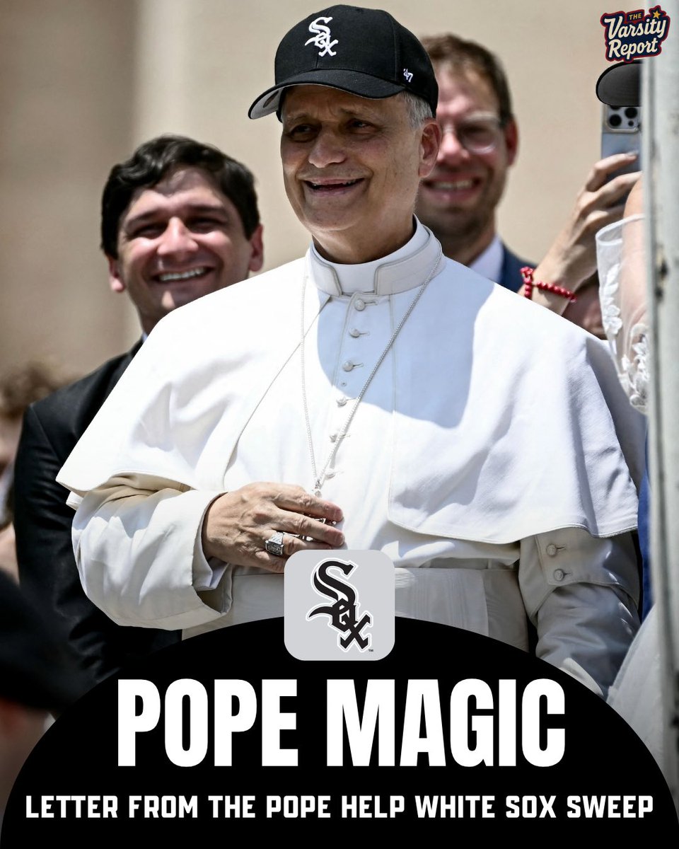 thvarsityreport's tweet photo. The White Sox sweep the Astros after receiving a latter from Pope Leo XIV.

#WhiteSox | #mlb | #mlbpostseason https://t.co/018e7jiXhF