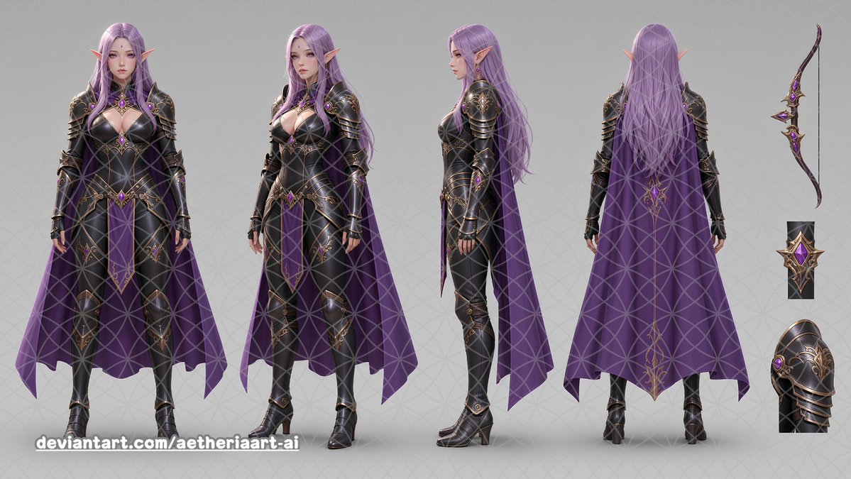 AetheriasAi's tweet photo. [ADOPTABLE] Purple-Haired Dark Elf - Mage & Archer 

Includes full reference sheets, outfit variations, weapons & renders! 
NFSW Extra.
🔗 Buy directly or view on DeviantArt: https://t.co/mPPrhjv6DN
📩 Or DM / Comment CLAIM to pay via PayPal!

#Adoptable #Adoptables #DarkElf #CharacterDesign #DnD #ConceptArt #Vtuber #AIart️️️️️️️️️️️️️️️️️️️️️️️️️️️️️️️️️️️️️️️️️️️️️️️️️️️ #AIイラストㅤㅤ