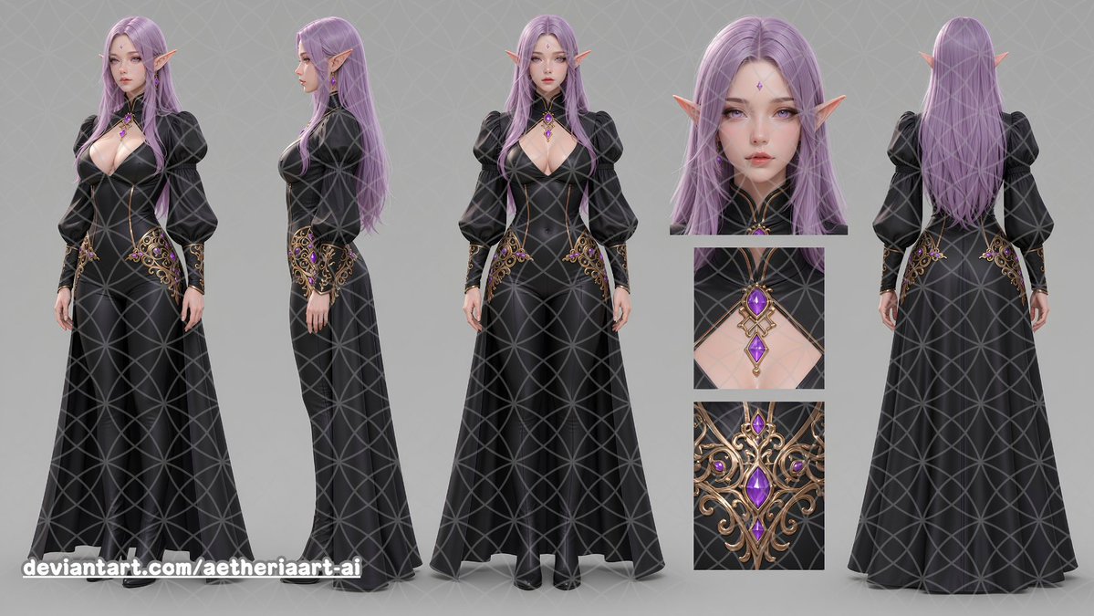 AetheriasAi's tweet photo. [ADOPTABLE] Purple-Haired Dark Elf - Mage & Archer 

Includes full reference sheets, outfit variations, weapons & renders! 
NFSW Extra.
🔗 Buy directly or view on DeviantArt: https://t.co/mPPrhjv6DN
📩 Or DM / Comment CLAIM to pay via PayPal!

#Adoptable #Adoptables #DarkElf #CharacterDesign #DnD #ConceptArt #Vtuber #AIart️️️️️️️️️️️️️️️️️️️️️️️️️️️️️️️️️️️️️️️️️️️️️️️️️️️ #AIイラストㅤㅤ