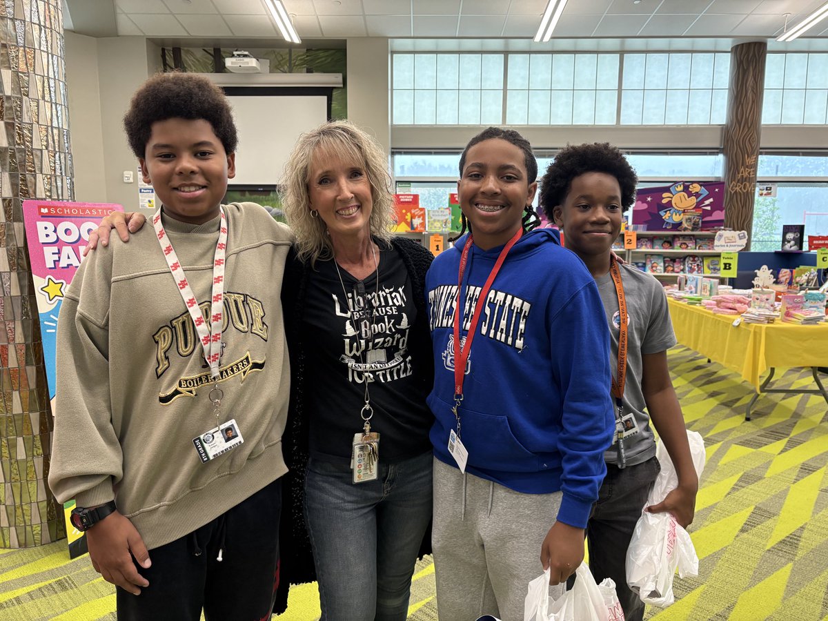 WLMS_AVID's tweet photo. From AVID leaders to future Wolves! 🐺📚 Our students volunteered at our feeder elementary school’s book fair, serving, leading, and inspiring the next generation of readers. 💙 #thisisAVID #FutureWolves @HumbleISD_AVID @HumbleISD_WLMS https://t.co/Qg9IuzGY8V