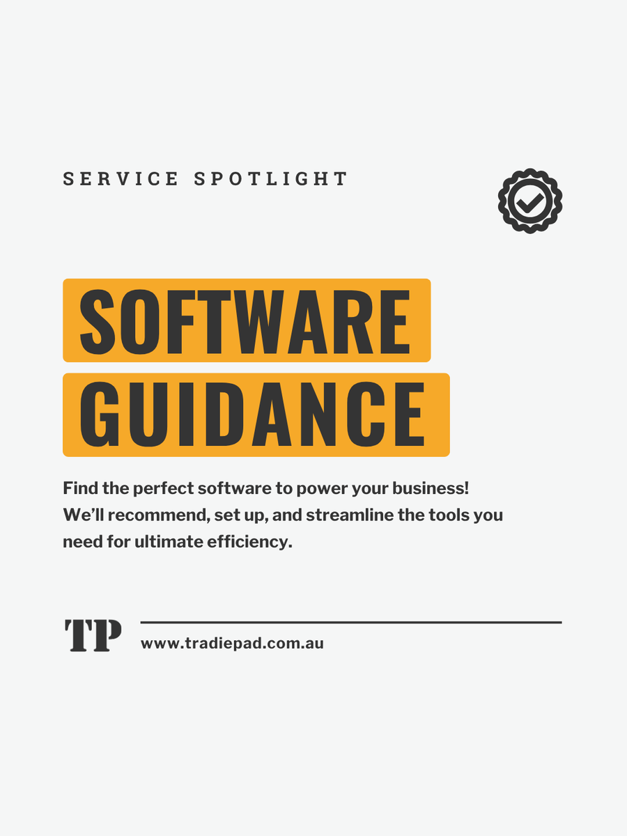 tradiepad's tweet photo. Too many software options and no idea which one actually suits your business? 🤯
TradiePad can help you choose the right software, set it up around your workflows, connect your systems and train your team.

👉 https://t.co/9RFoinyGdY 

#TradiePad #TradieBusiness https://t.co/4DErSUs6tE