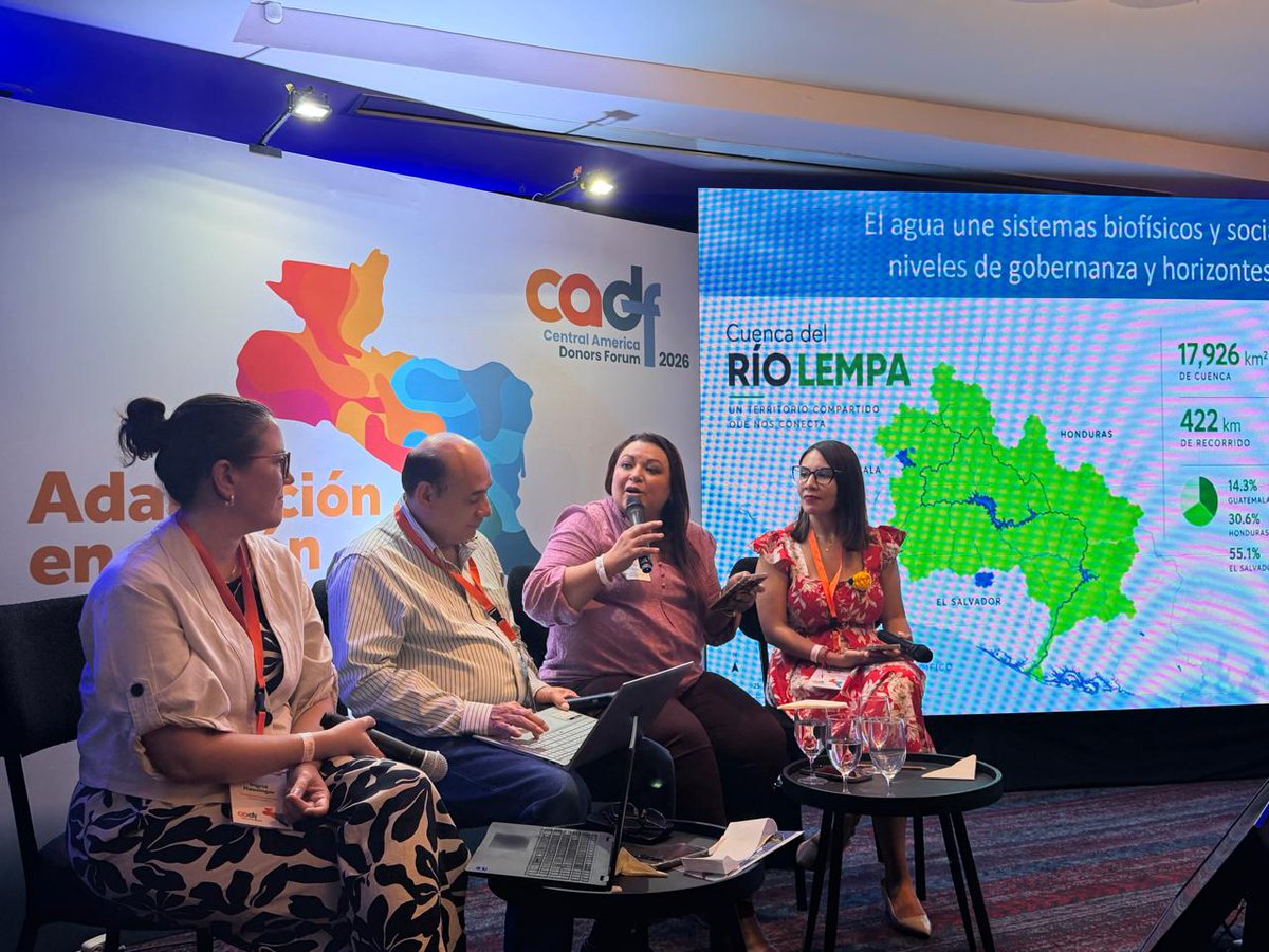 AMAESsv's tweet photo. Como @AMAESsv, participamos en en el panel "Gobernanza trinacional del Río Lempa: una apuesta en tiempos adversos", junto a @HBSsansalvador y la @MTFRL.

El panel se desarrolló en el marco del #CADF2026.
@SeaIF https://t.co/9LgWtef8oR