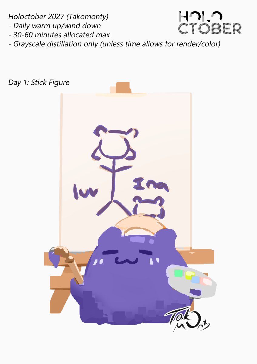 takomonty's tweet photo. Day 1: Stick figure
#holoctober https://t.co/dQKXv4T0sP